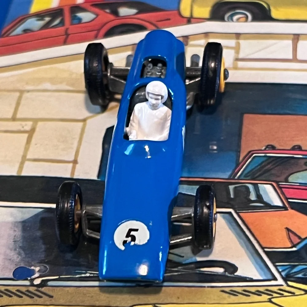Vintage Matchbox No 52 BRM Formula 1 Lesney 1965 Blue #5 F1 Car Original Driver